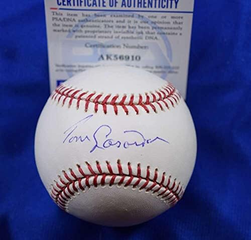 Tommy Lasorda PSA ДНК Coa Автограф на Мейджър Лийг Бейзбол С Автограф - Бейзболни топки с автографи