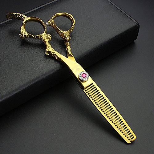ножици за коса със златна дръжка 6 инча, японски ножици за коса (2 бр.)