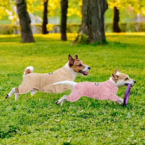HUMLANJ/ 2 Пижами за малки кучета с пухкава Фигура, Топла Пижама за Кученца, Меко Кадифе Лека Пижама за домашни
