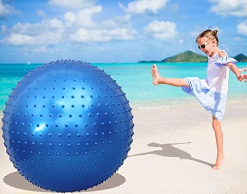Голям Сензорен Масажна Топка за деца, Надуваема топка за упражнения 33,5 85 см за деца, Голяма Надуваема Топка