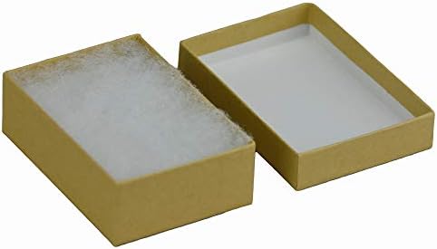 Ковчег за бижута с пълнеж от крафт-памук JPB № 32 (100 броя) 3,125 инча x 2,125 инча