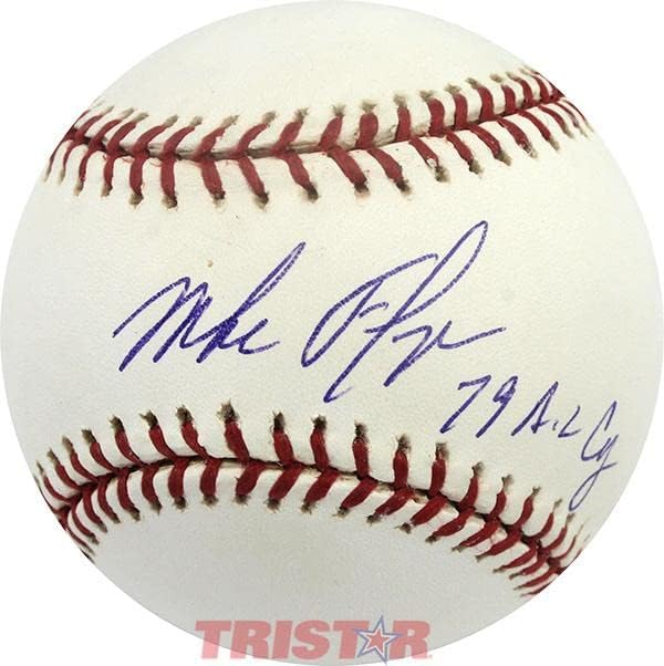 Майк Фланаган С автограф от Официалния представител ML Baseball с Надпис 79 бейзболни топки AL Cy С автограф