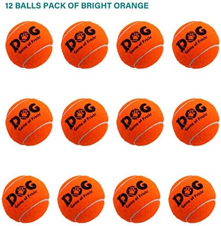 Тенис топки за домашни любимци AMA SPORT, играчки Оранжев цвят за малки кученца, Топки за малки до Средни Кучета,