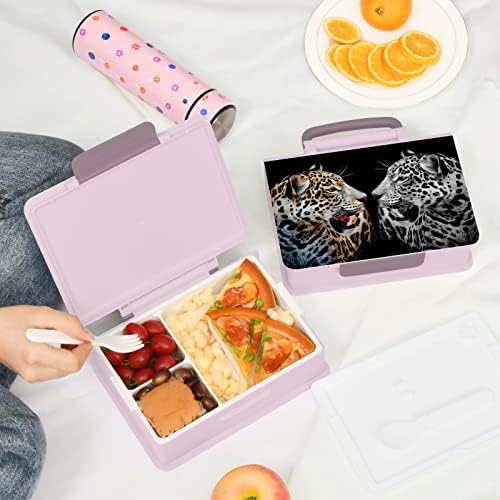 Кутия за обяд Bento с Леопардовым шарките и Животните Принтом ALAZA, Херметични Контейнери за Обяд, които не