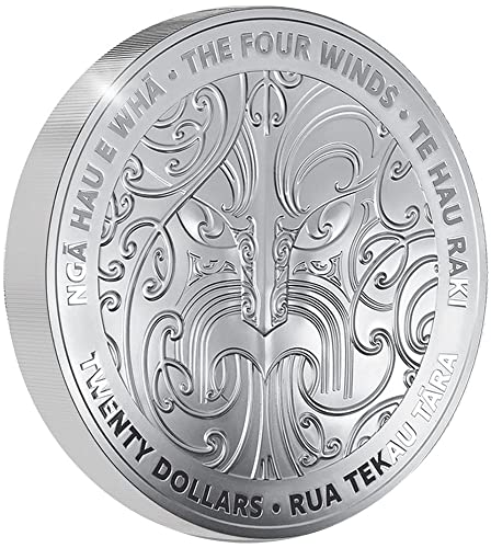 2022 DE Модерна Възпоменателна монета PowerCoin Te Hau Raki Four Winds, с тегло 1 Кг, една сребърна монета от