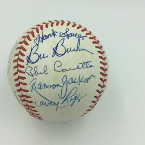 Зала на Славата и Легенди на бейзбола Чикаго Къбс Подписа 16 бейзболни топки С ДНК PSA Ърни Бэнкса - Бейзболни