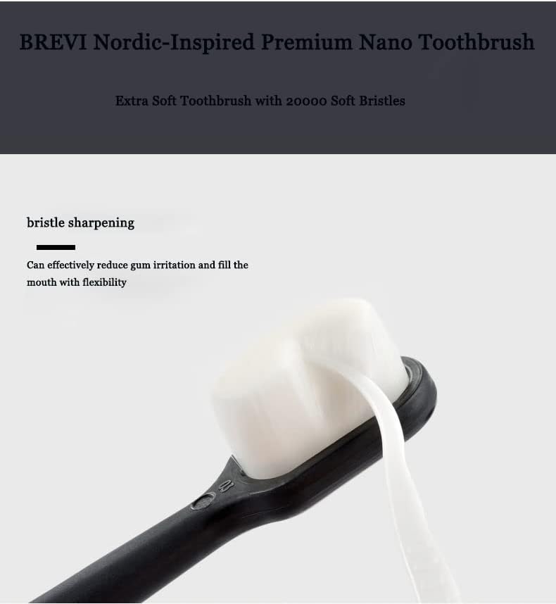 нано-четка за зъби премиум-клас в скандинавски стил lkujiop, Сверхмягкая четка за зъби за възрастни с 20 000 мека четина, четки за Зъби Micro-Nano за защита на чувствителни вен?