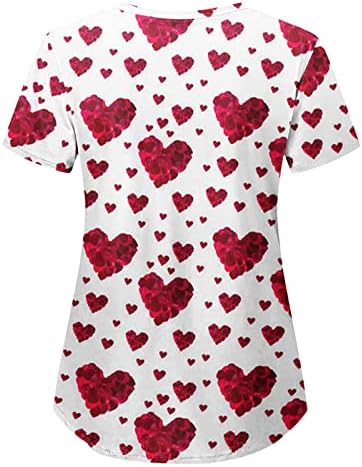 Blusa de диаметър de San Valentín de uniforme de oficina Superior против Cuello en V de Manga Corta de Verano